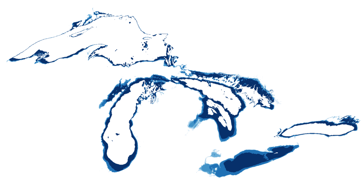 Great Lakes depth coverage