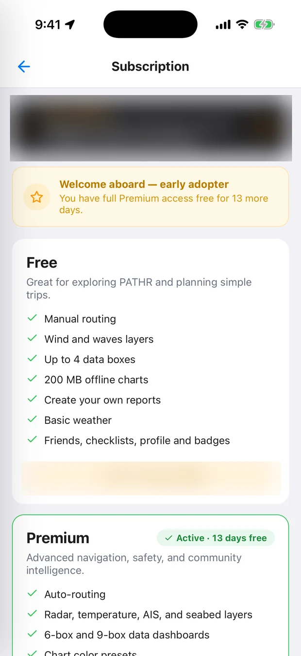 Pathr Free and Premium plan comparison
